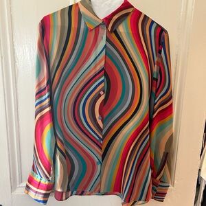 Paul Smith Colorful Swirl Silk Blouse